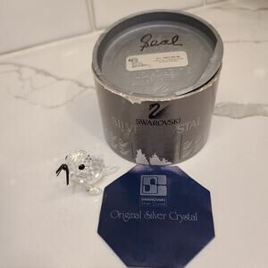 Swarovski Crystal Baby Seal 7663 NR 46 Black Button Nose/Whiskers